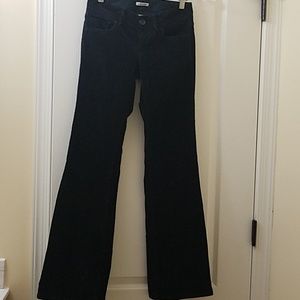 Black fine wale corduroy